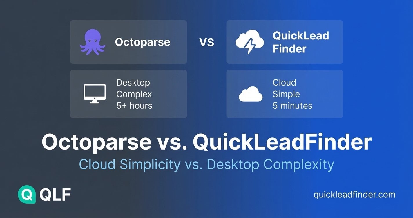 Octoparse vs. QuickLeadFinder: Which Google Maps Scraper is Right for You?
